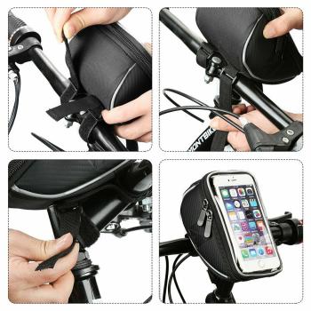 Fahrradtasche Lenker Handytasche PVC Touchschirm für Smartphones 6,5 Zoll 0.9L